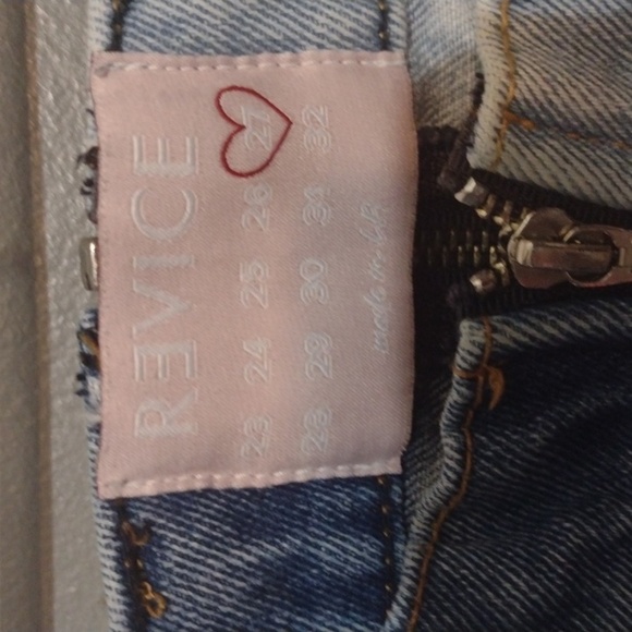 Revice half and half jeans, zipper along whole pant two tone size 27 - Picture 6 of 11